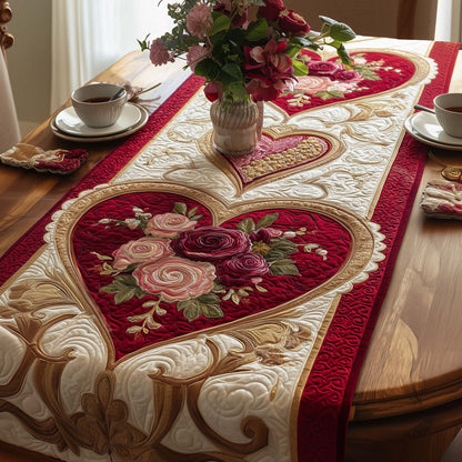 Rose Embrace Quilted Table Runner GFTOQM2587