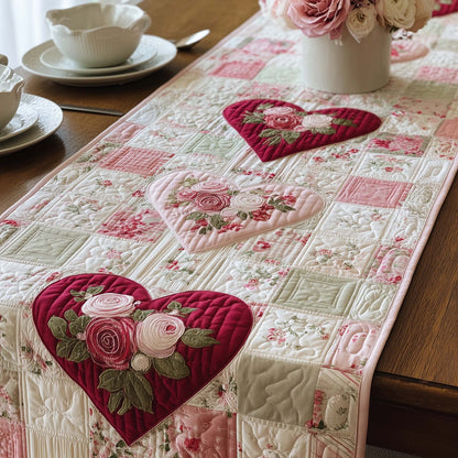 Blush Roses Quilted Table Runner GFTOQM2591