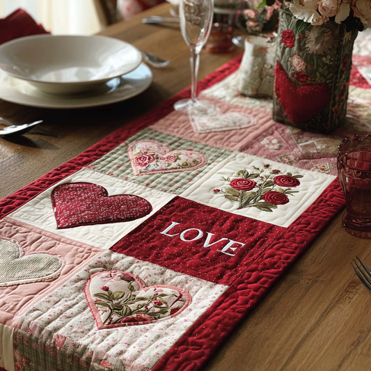 Love Patch Quilted Table Runner GFTOQM2592