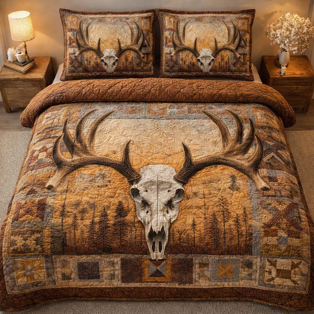 Forest Relic 3-Piece Quilted Bedding Set GFTOQM2619 – Willow Quilt
