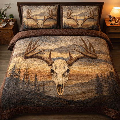 Twilight Antlers 3-Piece Quilted Bedding Set GFTOQM2621