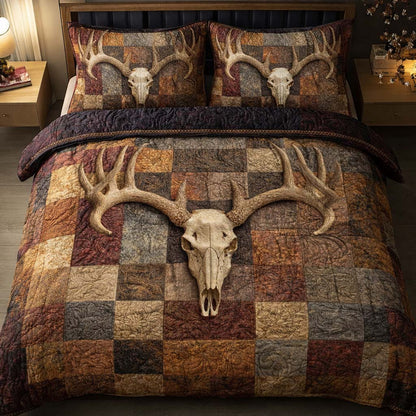 Heirloom Skull 3-Piece Quilted Bedding Set GFTOQM2622