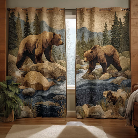 River Bear Quilted Curtains GFTOQM2653