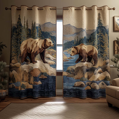Forest Stream Quilted Curtains GFTOQM2654