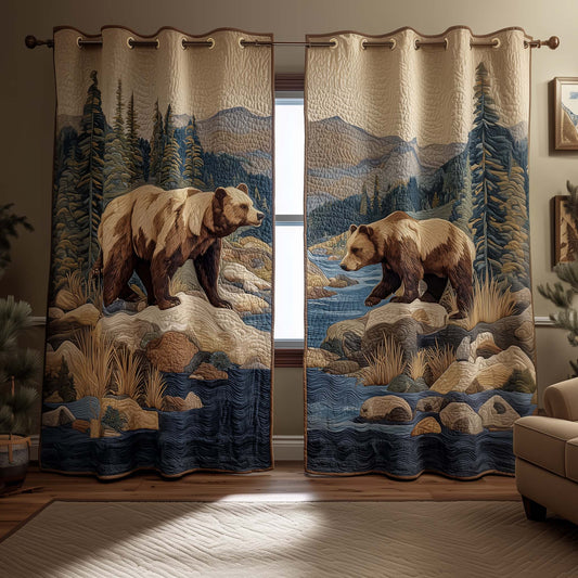 Forest Stream Quilted Curtains GFTOQM2654