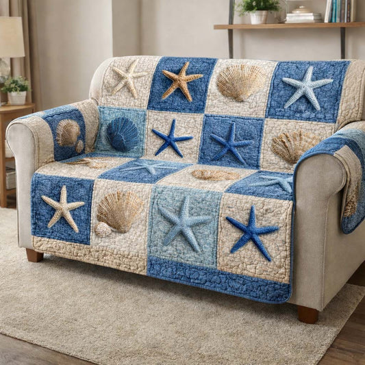 Starfish Tide Quilted Sofa Cover GFTOQM2664