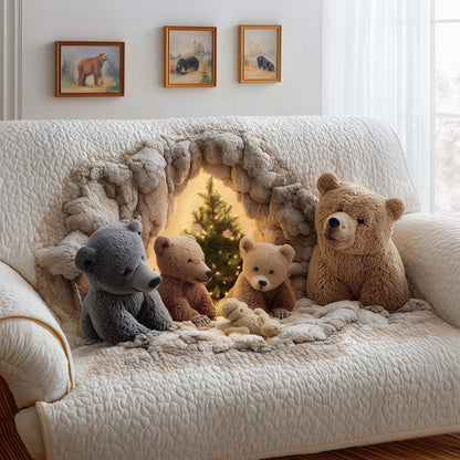 Bear Grotto Quilted Sofa Cover GFTOQM266