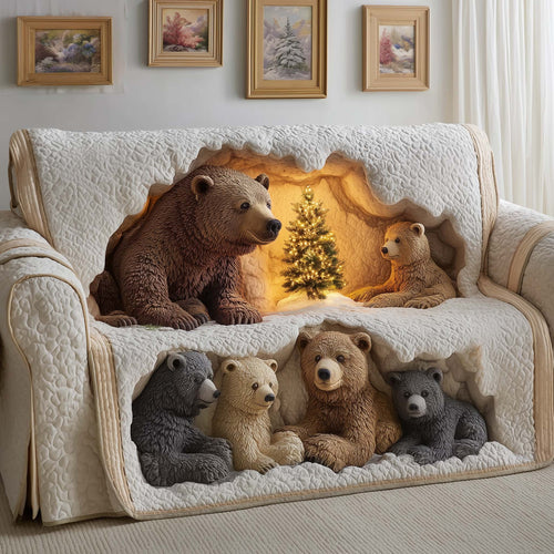 Teddy Cave Quilted Sofa Cover GFTOQM267