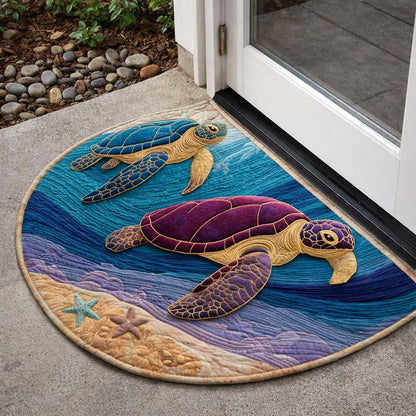 Ocean Turtle Quilted Welcome Mat GFTOQM2695