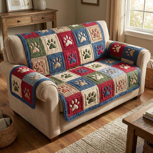 Classic Paws Quilted Sofa Cover GFTOQM2713