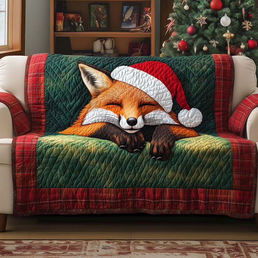 Napping Fox Quilted Sofa Cover GFTOQM272