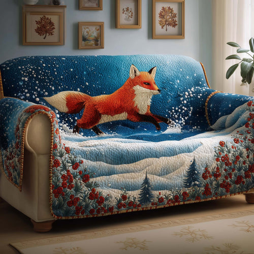 Leaping Fox Quilted Sofa Cover GFTOQM273