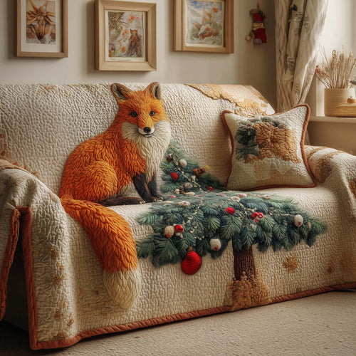 Tree Fox Quilted Sofa Cover GFTOQM274