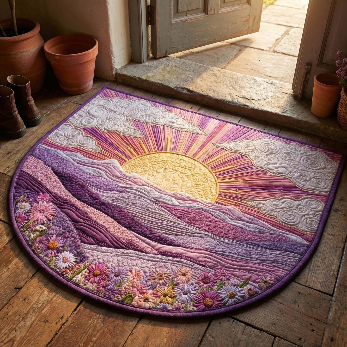 Lavender Dawn Quilted Welcome Mat GFTOQM2751
