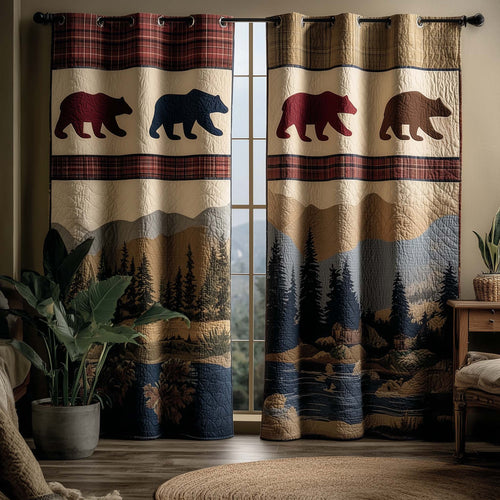 Alpine Bear Quilted Curtains GFTOQM2761