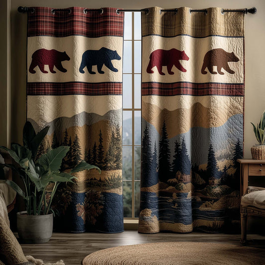 Alpine Bear Quilted Curtains GFTOQM2761