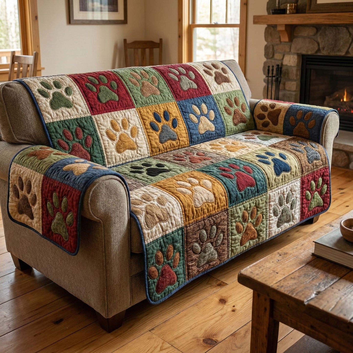 Homestead Paws Quilted Sofa Cover GFTOQM2767