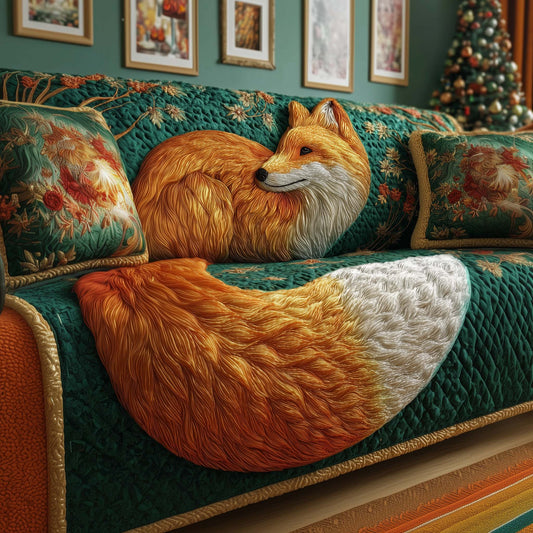 Elegant Fox Quilted Sofa Cover GFTOQM277
