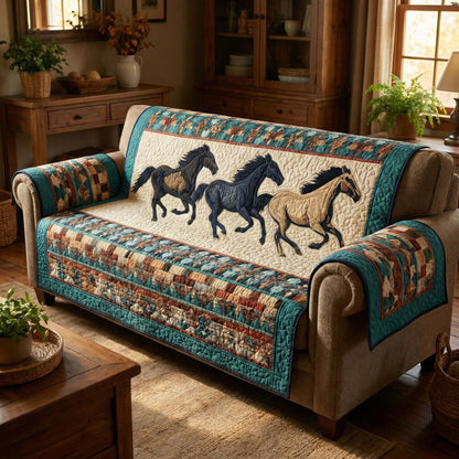 Running Plains Quilted Sofa Cover GFTOQM2796