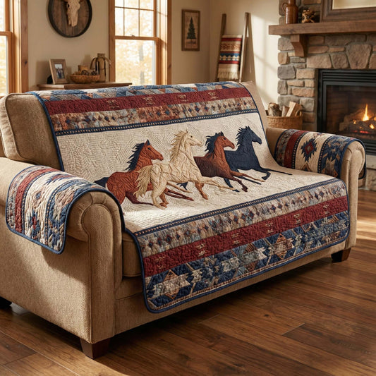 Prairie Run Quilted Sofa Cover GFTOQM2801