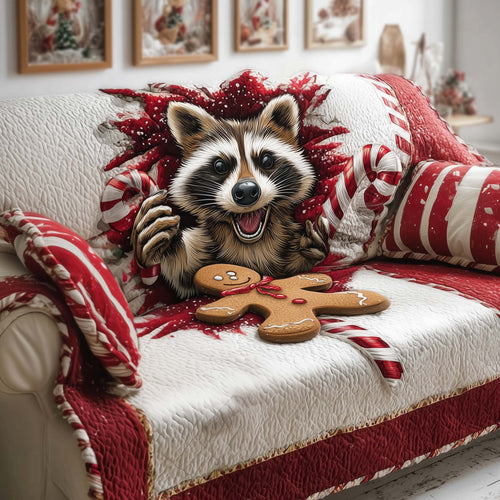 Candy Raccoon Quilted Sofa Cover GFTOQM281