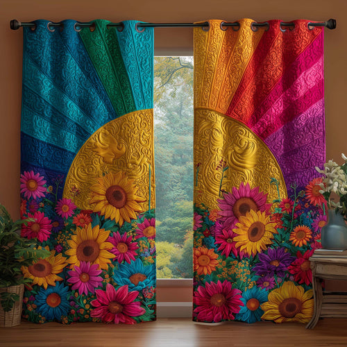 Golden Garden Quilted Curtains GFTOQM2828