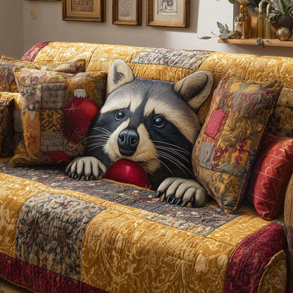 Ornament Raccoon Quilted Sofa Cover GFTOQM282