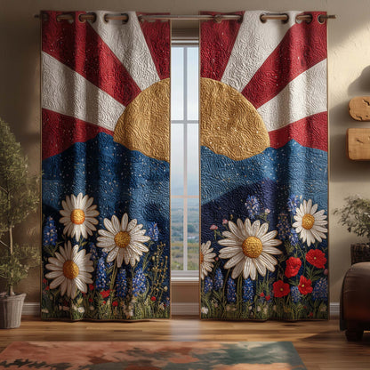 Sun Daisy Quilted Curtains GFTOQM2830