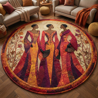 Crimson Queens Quilted Round Mat GFTOQM2863