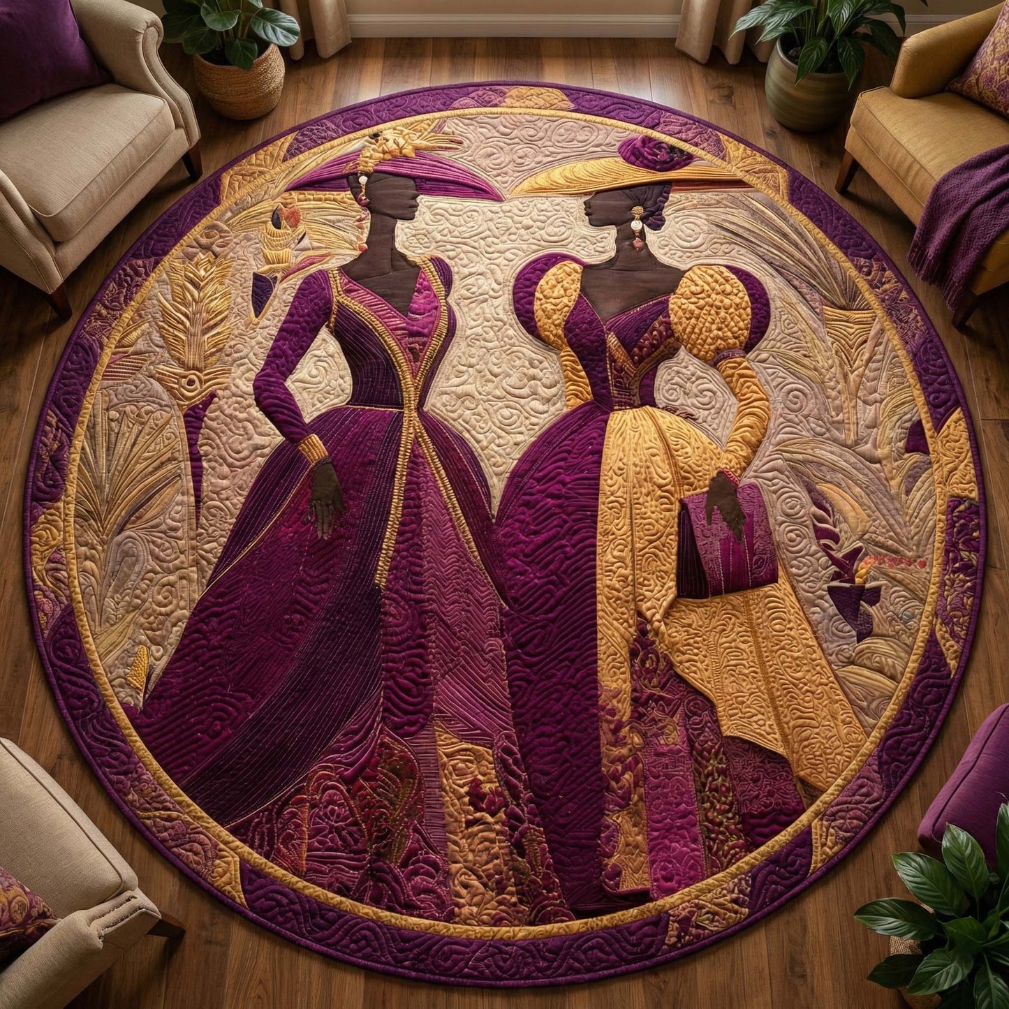 Regal Duet Quilted Round Mat GFTOQM2867