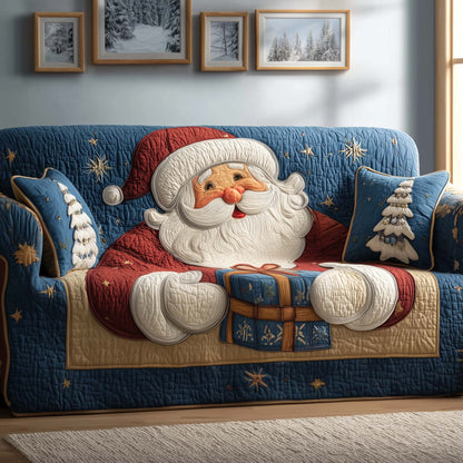 Starry Santa Quilted Sofa Cover GFTOQM286