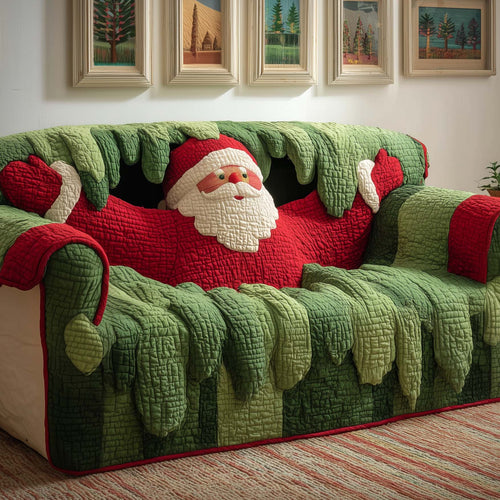 Mossy Santa Quilted Sofa Cover GFTOQM287
