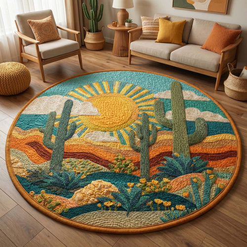 Golden Horizon Quilted Round Mat GFTOQM2894
