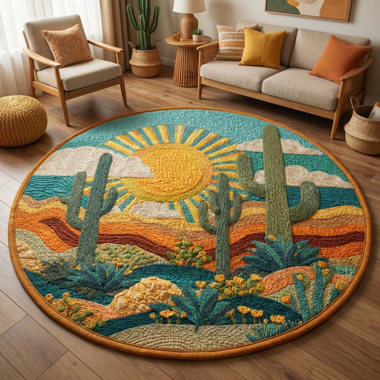 Golden Horizon Quilted Round Mat GFTOQM2894
