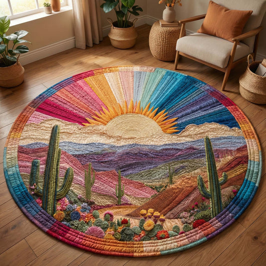 Desert Sunrise Quilted Round Mat GFTOQM2899