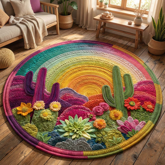 Blooming Desert Quilted Round Mat GFTOQM2900