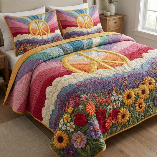 Sunrise Unity 3-Piece Quilted Bedding Set GFTOQM2901