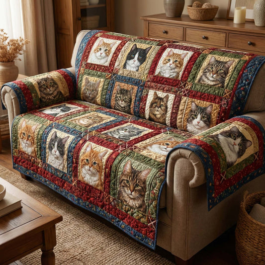 Cozy Patchwork Quilted Sofa Cover GFTOQM2925