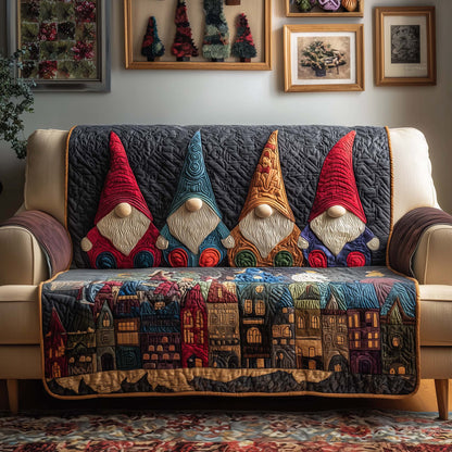 Village Gnomes Quilted Sofa Cover GFTOQM293