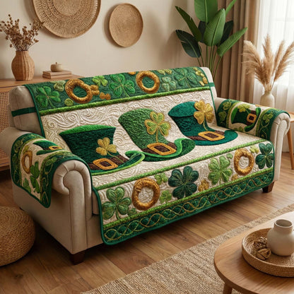 Lucky Hats Quilted Sofa Cover GFTOQM2956