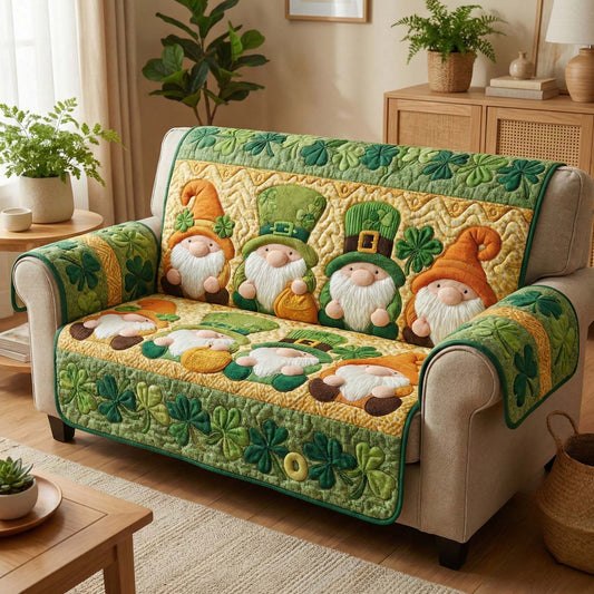 Lucky Gnomes Quilted Sofa Cover GFTOQM2959