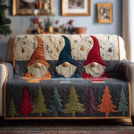 Forest Gnomes Quilted Sofa Cover GFTOQM295