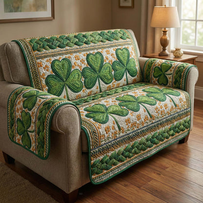 Golden Clover Quilted Sofa Cover GFTOQM2962