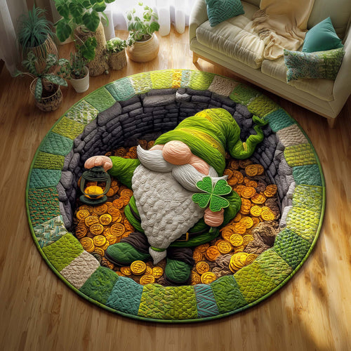 Golden Gnome Quilted Round Mat GFTOQM2965