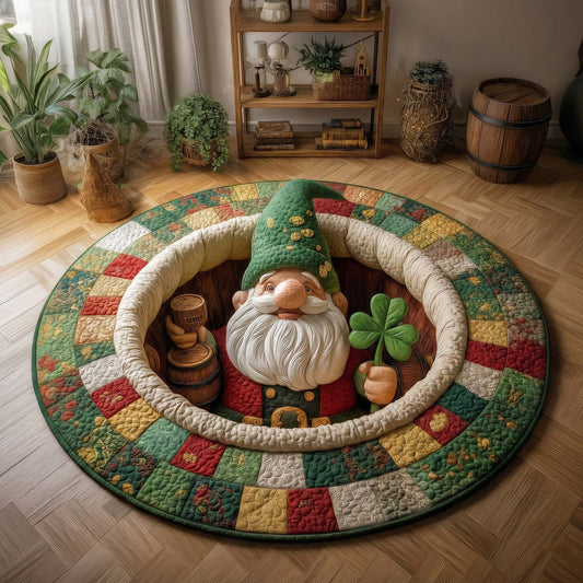 Fortune Gnome Quilted Round Mat GFTOQM2969