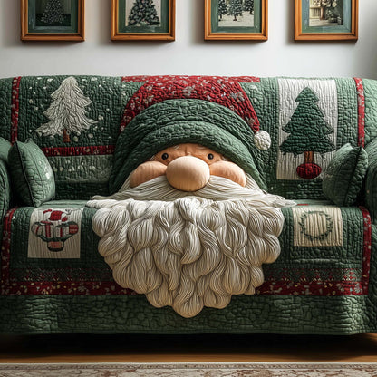 Green Gnome Quilted Sofa Cover GFTOQM296