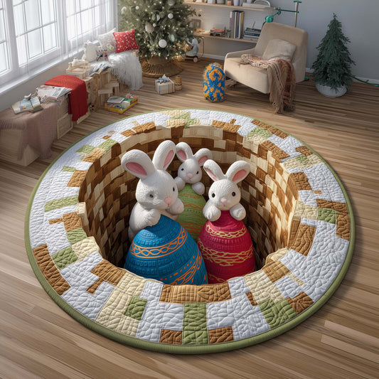 Bunny Trio Quilted Round Mat GFTOQM2976