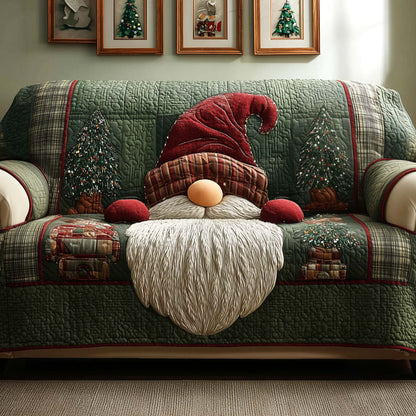 Plaid Gnome Quilted Sofa Cover GFTOQM297