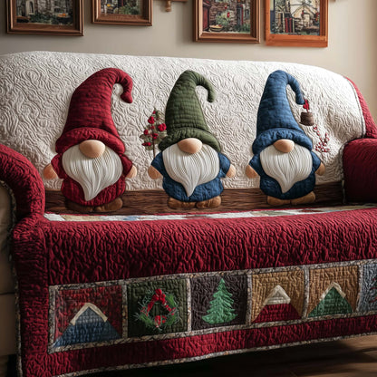 Gnome Lineup Quilted Sofa Cover GFTOQM299