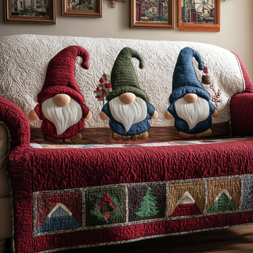 Gnome Lineup Quilted Sofa Cover GFTOQM299